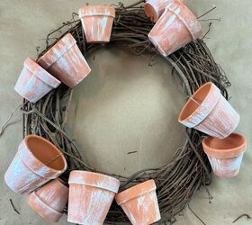 how to make a flower pot wreath