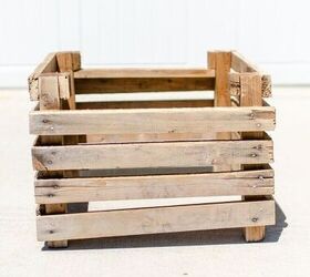 easy wooden crate end table