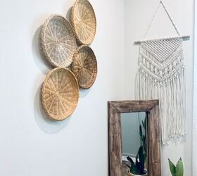 simple thrifted basket wall