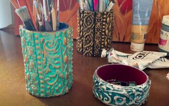 Make a Stunning Gilded Utensil Holder With Hot Glue and Molds