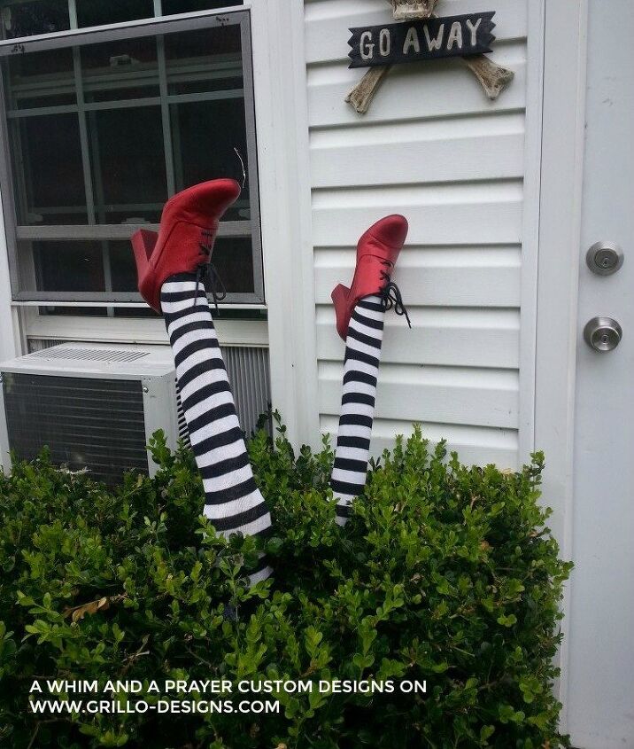 s 11 budget friendly halloween decorations to impress your neighbors, Wicked Witch Legs