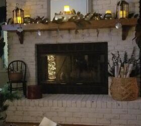 hubby made removable barn doors for our fireplace