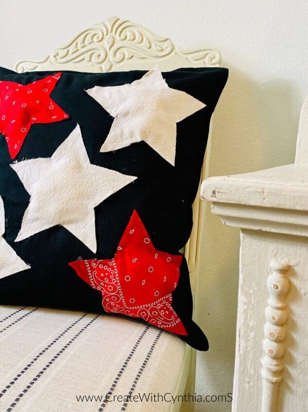 easy to make no sew patriotic pillow