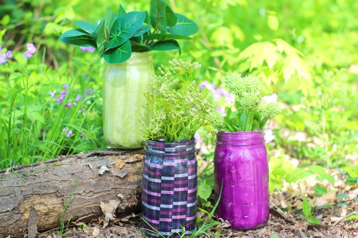 20 pretty things you can make with a glass jar this week, Jar flower pots