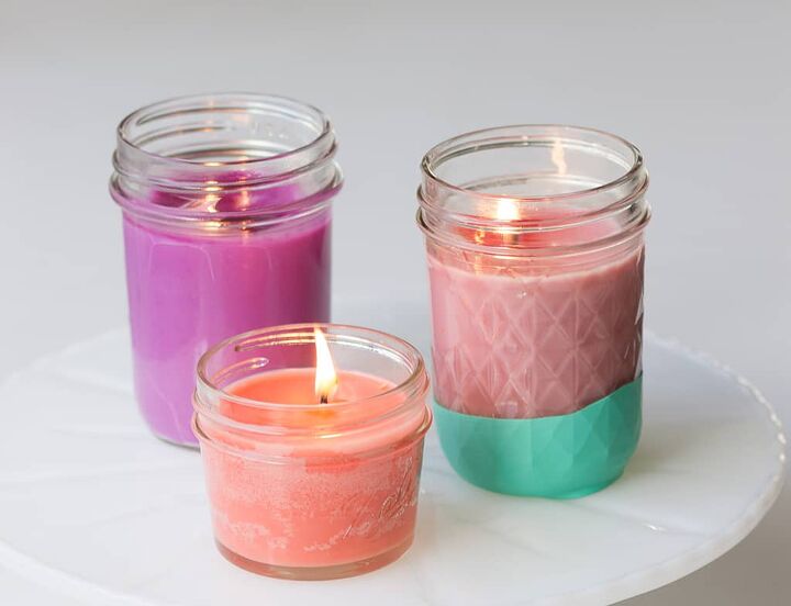 20 pretty things you can make with a glass jar this week, Soy wax candles