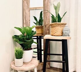 diy plant stands from a thrifted bar stool