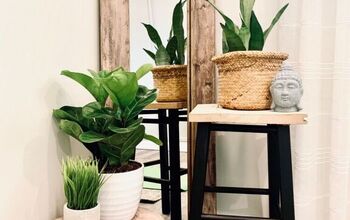 DIY Plant Stands From a Thrifted Bar Stool