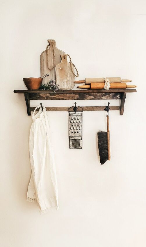 s 12 thrift store transformations that are turning our heads this week, A shelf turned into a farmhouse coat rack