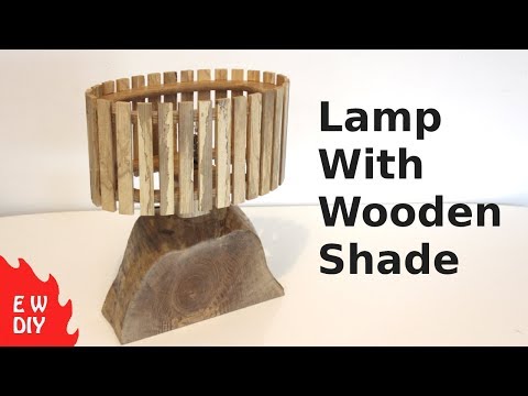 12 ideas geniales para la iluminacin de interiores y exteriores, L mpara de madera maciza con pantalla de madera