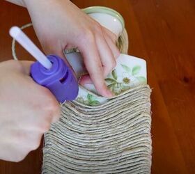 create a diy cat tree with upcycled items, Follow the Shape of the Vase