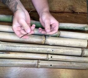 She used a pile of bamboo poles to create this cozy, whimsical space