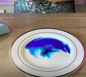 add some beauty to your fence with diy decorative plates, Add Alcohol Ink