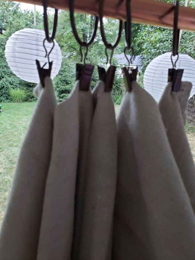how i turned drop cloths into stunning outdoor curtains