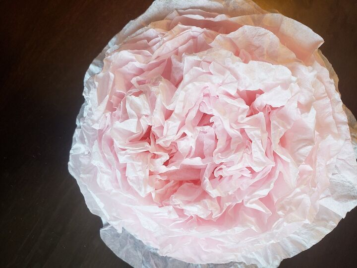 how i made faux peonies out of coffee filters