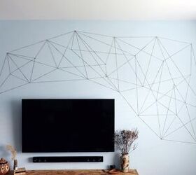 14 ways to fake the look of expensive wallpaper on a budget, Wall String Art
