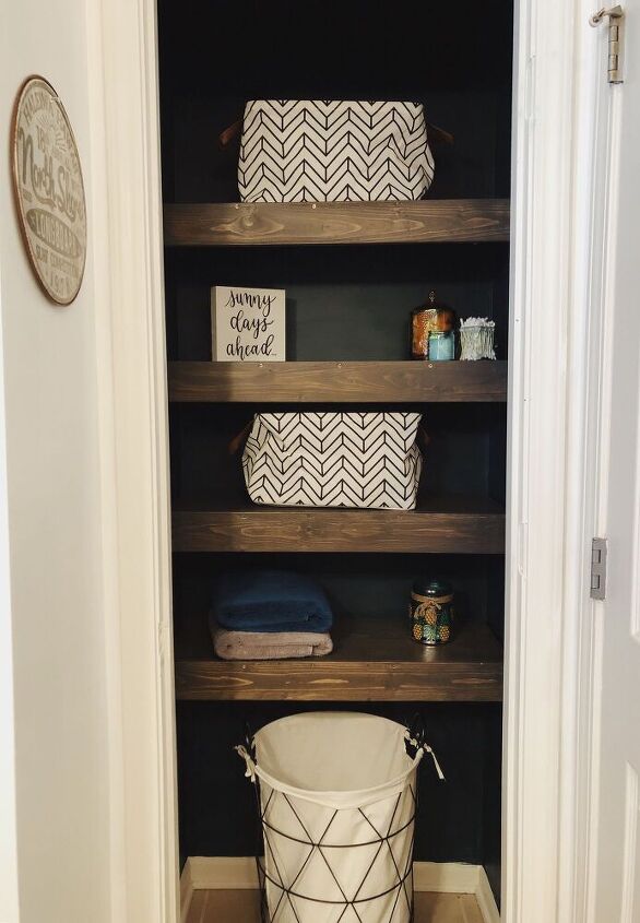 s 12 shocking makeovers that will make you want to empty your closets, Wire Shelf Cover Up