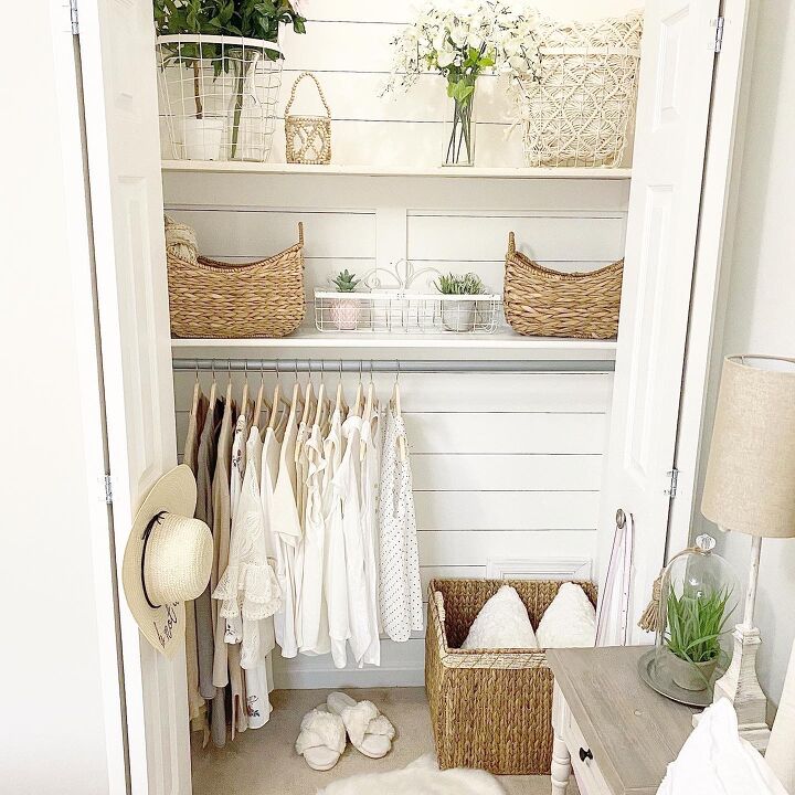 s 12 shocking makeovers that will make you want to empty your closets, Sharpie Shiplap Project