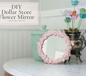 diy dollar store flower mirror