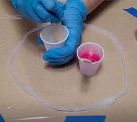 learn how to create a bowl made entirely of resin, Mix the Color