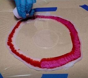 learn how to create a bowl made entirely of resin, Pour Colored Epoxy