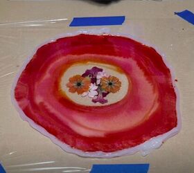 learn how to create a bowl made entirely of resin, Add Flowers