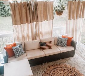 how i turned drop cloths into stunning outdoor curtains