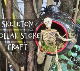 Decoración de esqueleto de Halloween en una tienda de dólar por menos de $5!