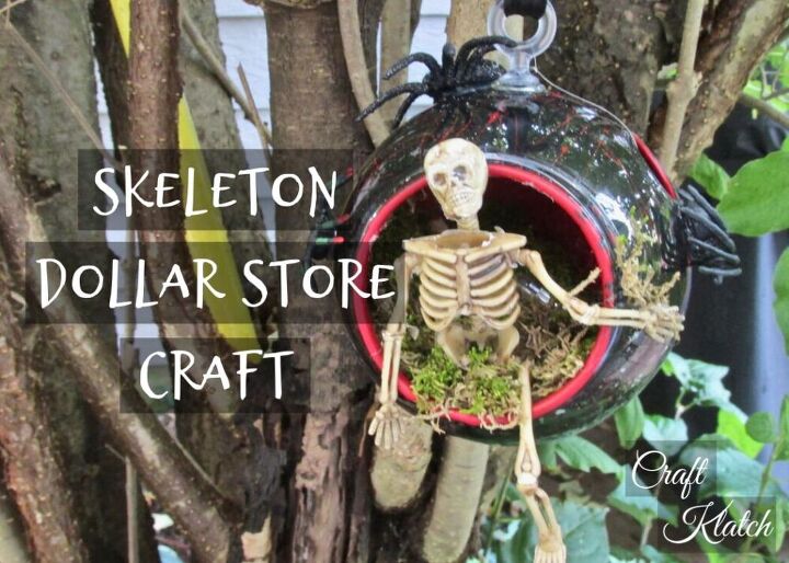 skeleton halloween dollar store decoration for less then 5