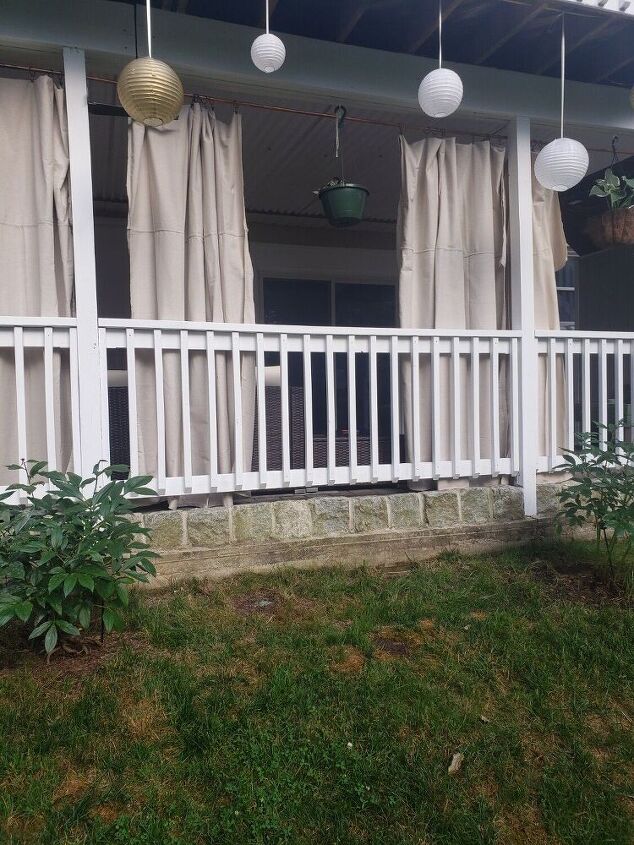how i turned drop cloths into stunning outdoor curtains