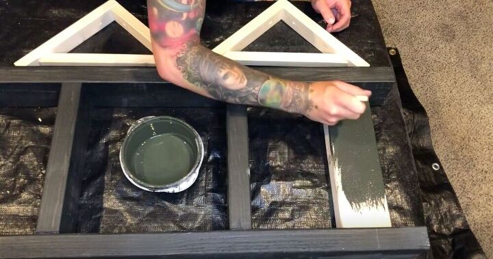 create a cheap diy pergola with an old bunk bed ladder, Paint