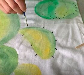 watercolor curtains, Add Prickles