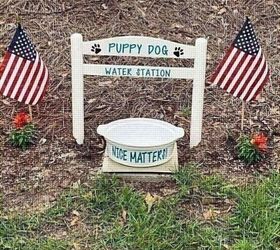 10 beautiful things you can make using scrap pieces of wood, Or A Fur Baby Water Station