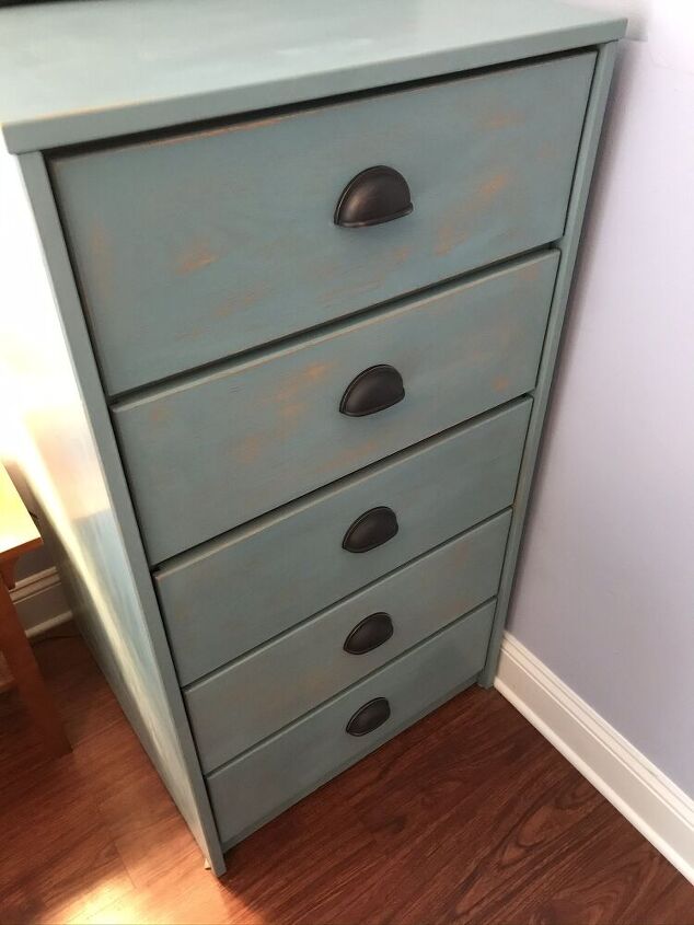 diy beachy weathered painted dresser makeover