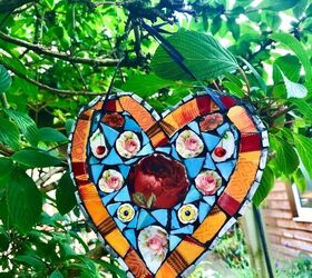 love heart art for your home from broken crockery, Picassiette art