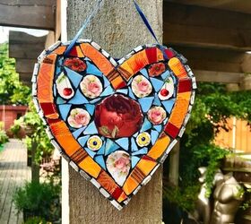love heart art for your home from broken crockery, Picassiette wall art