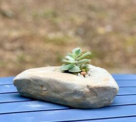 10 cosas geniales que puedes hacer esta semana con un saco de hormign, Haz una maceta de roca de imitaci n con cemento