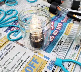 diy upcycled solar wall sconces