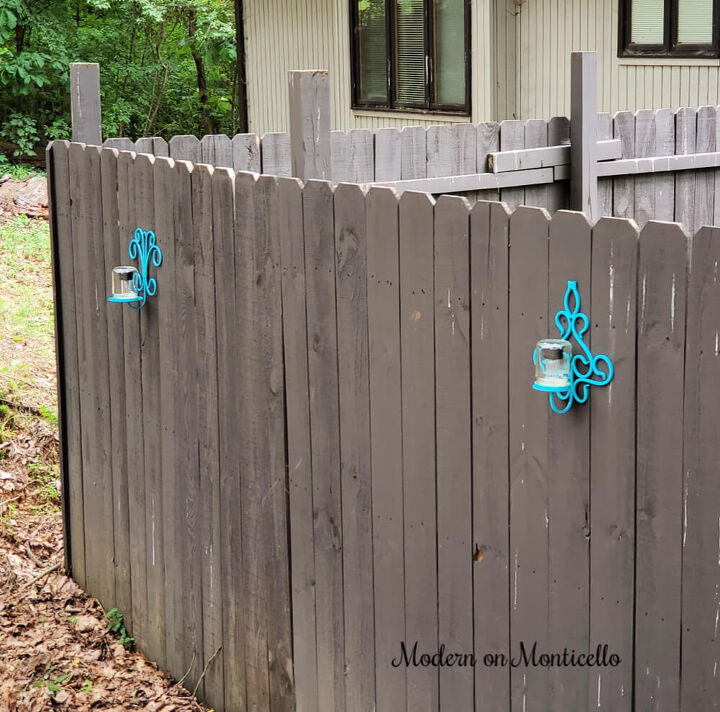 diy upcycled solar wall sconces