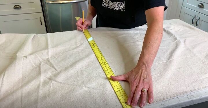 stamp your way to a beautiful drop cloth rug, Measure