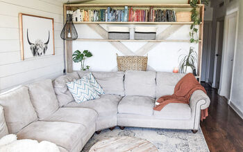 A Multi Purpose Solution For a Small Living Room | DIY Bookshelf