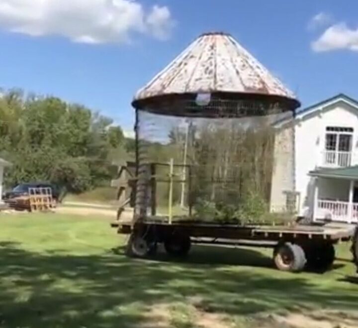 turning a corn crib into a gazebo