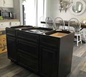 turning base cabinets into an island