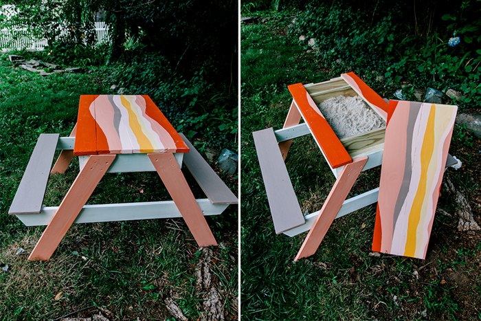 diy sandbox picnic table