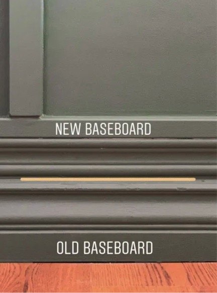 board and batten without removing baseboards