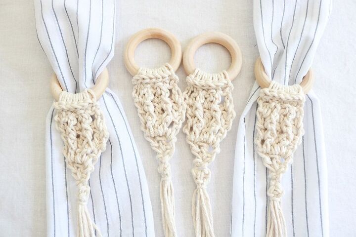 crochet wood napkin rings