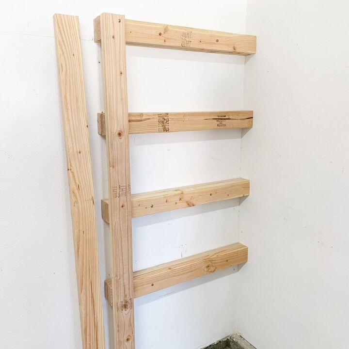 estantes de madera para el garaje diy