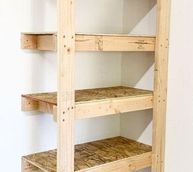 wood diy garage shelves
