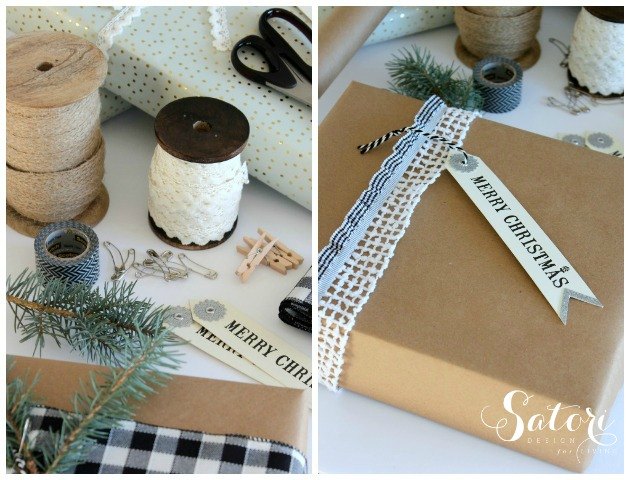 s 16 awesome christmas gift wrapping ideas, DIY Vintage Inspired Christmas Gift Wrap