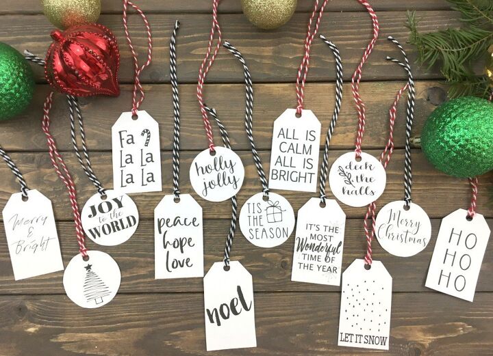 16 impresionantes ideas para envolver regalos de navidad, Etiquetas de regalo de Navidad Imprimible GRATIS