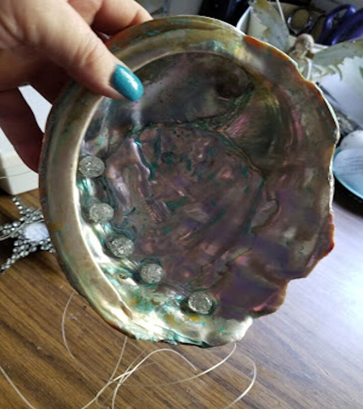 making an abalone shell sun catcher